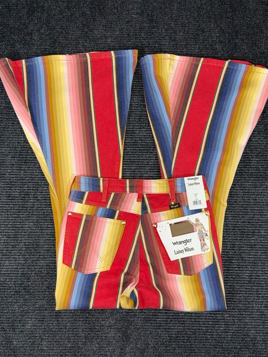 Wrangler Denim - Free People NWT Wrangler x Lainey Wilson Rodeo Ben Stripe Flare Jeans Sz 27x32